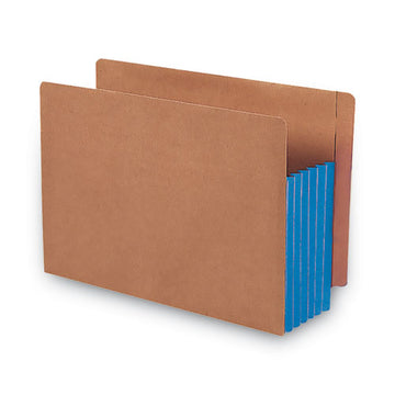 Smead® Redrope Drop-front End Tab File Pockets With Fully Lined Colored Gussets, 5.25" Expansion, Legal Size, Redrope-blue, 10-box freeshipping - TVN Wholesale
